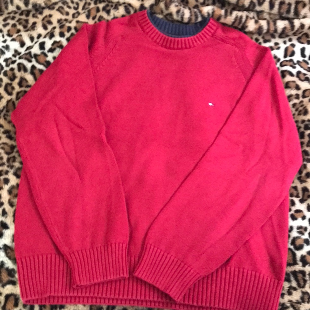 Tommy Hilfiger mens medium red sweater